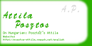 attila posztos business card